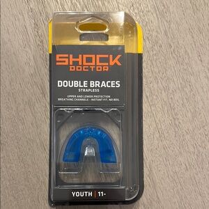 Shock Doctor Youth Double Braces Mouthguard - Blue